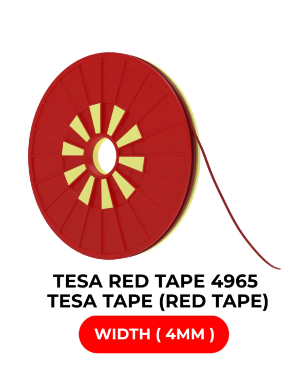Czerwona Akrylowa Tasma TESA (4MM x 25M)
