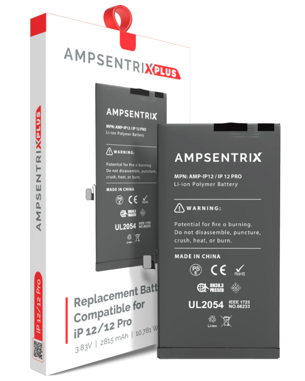 Bateria iPhone 12 / 12 Pro (AmpSentrix Plus)